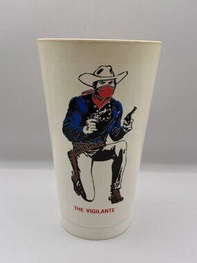Vintage 1970s 7-11 Plastic Slurpee Cup Wild West The Vigilante